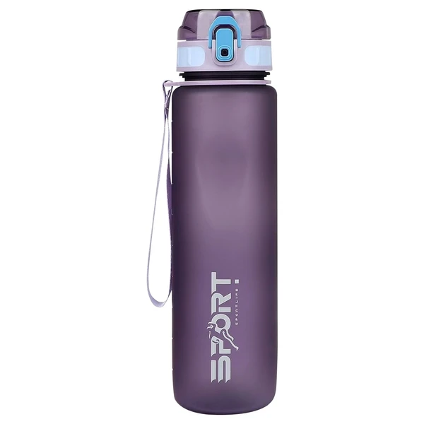 Botella Agua 650 Ml Popote Tecnología Tritan Libre De Bpa Color Azul