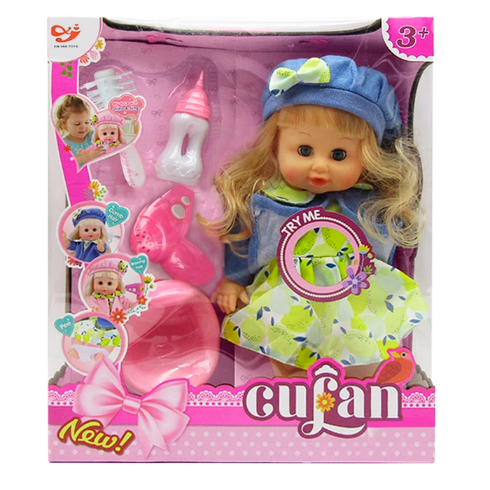 Set Infantil Muñeca de 31cm Realista, Cierra sus Ojos, Toma