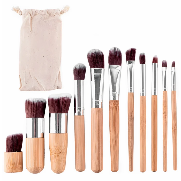 Kit de Brochas para Maquillaje GADNIC de 11 Piezas con Mango de