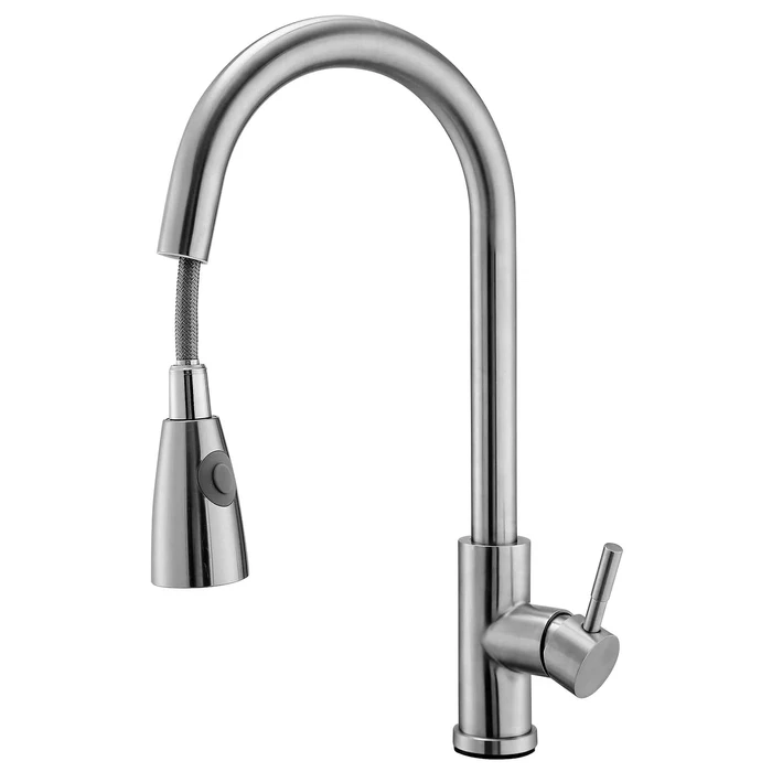 Canilla Monocomando Extensible para Cocina Acero Inoxidable 304