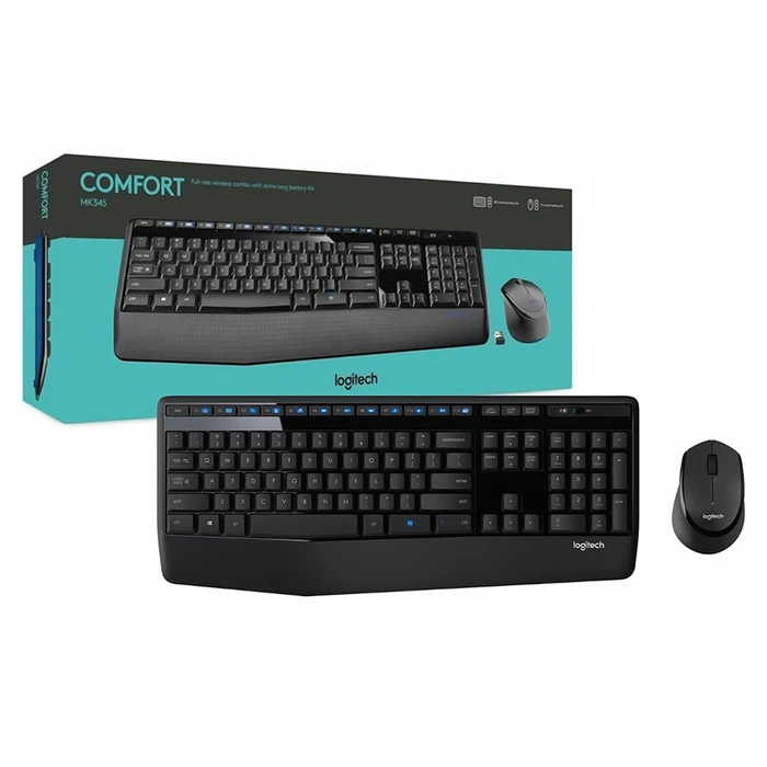 Combo Inalámbrico LOGITECH MK345 Teclado y Mouse Diseño Ergonómico