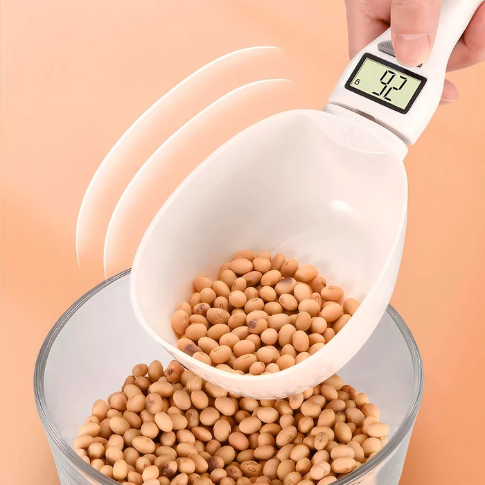 Cuchara Medidora Digital Con Pantalla LED - Hasta 800g/250ml, 5 Unidades, Ideal Para Comida De Mascotas