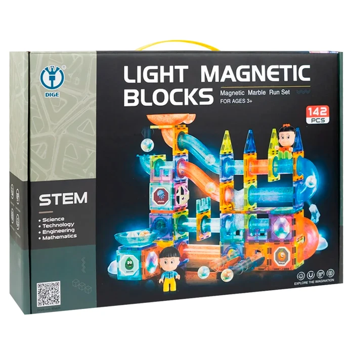 Juego de Bloques Magnéticos con Luz 142 Piezas, oferta