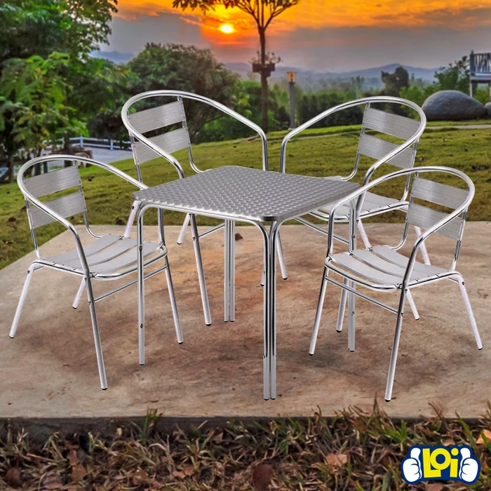 Juego de Jardín Mesa Sillas de Aluminio, oferta