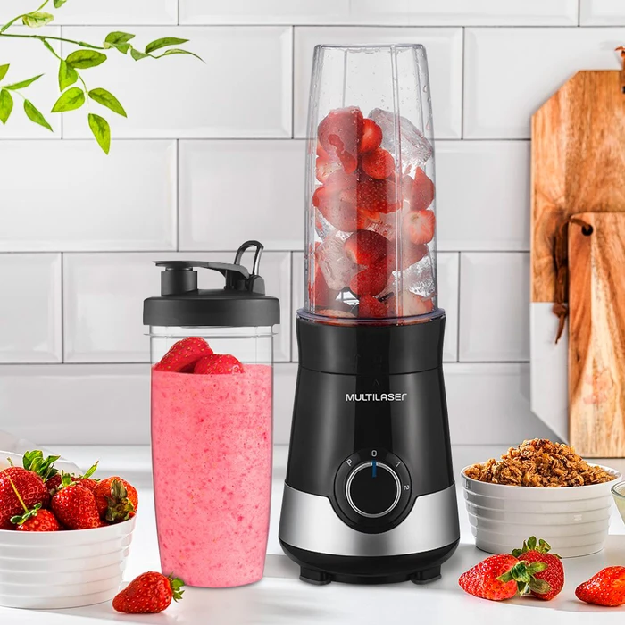 Licuadora Portátil Multilaser 300W Velocidades Pulso, Incluye