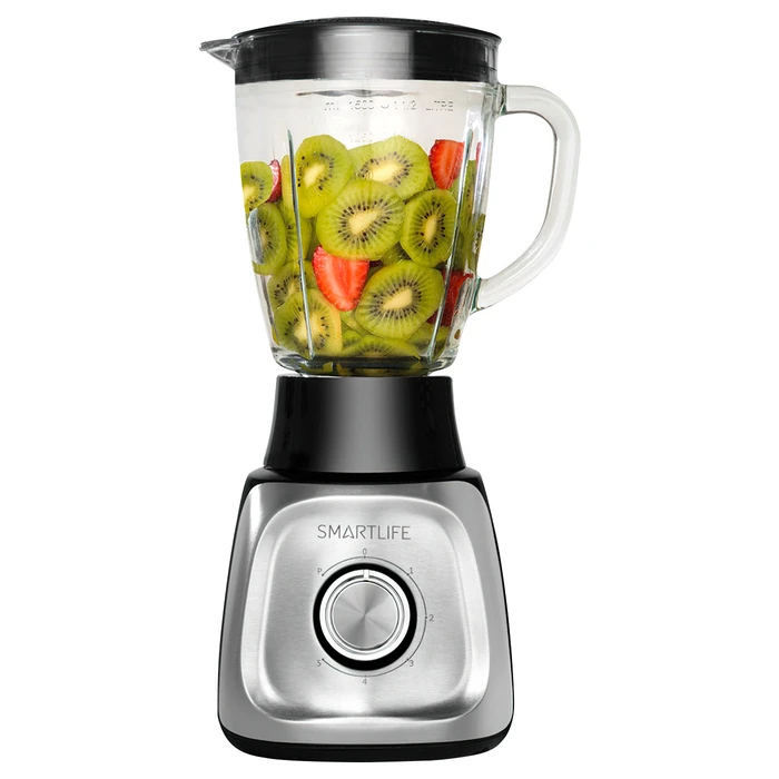 Licuadora SMARTLIFE Inox 600W Velocidades Función Pulso Jarra