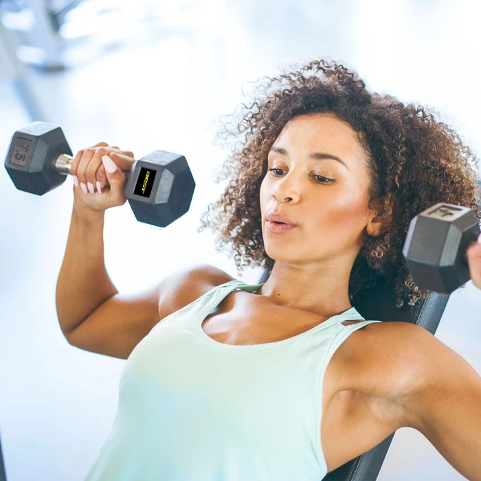 Con Mancuernas Hexagonales Ejercicios Pesas Kg Mancuerna Hexagonal