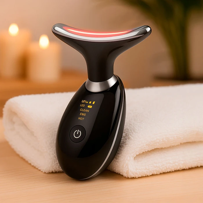 Masajeador Facial Inalámbrico con 3 Tipos de Masajes, Función de Calor  Magnético, Luz y Batería Recargable - Negro, oferta LOi.