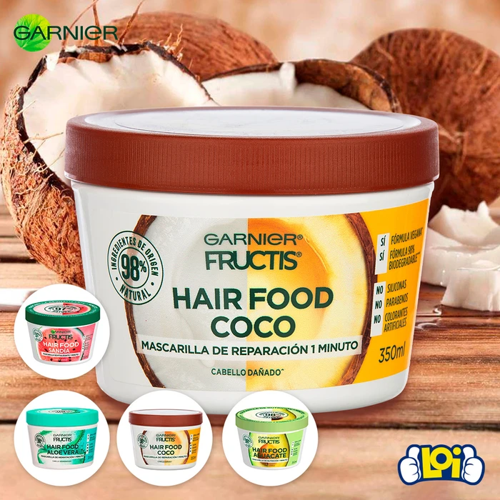 Mascarilla Garnier Hair Food Coco Para Pelo Dañado 350ml, oferta