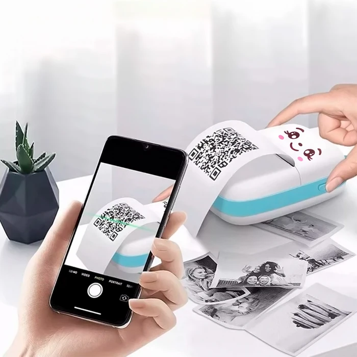 Mini Impresora Térmica con batería recargable y conexión Bluetooth - Celeste, al mejor precio, solo en LOi