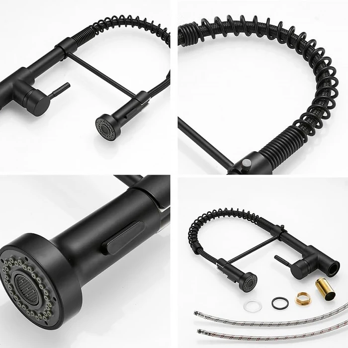 Canilla Monocomando Extensible para Cocina Acero Inoxidable con