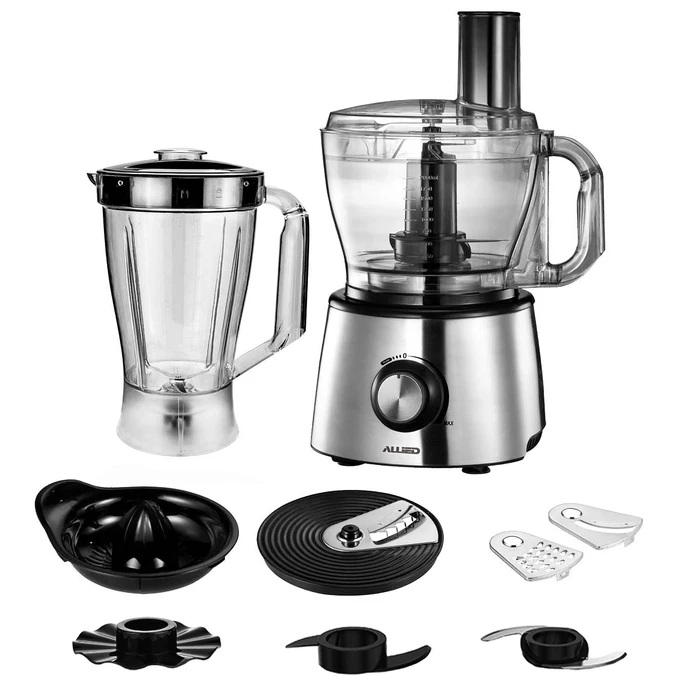 Multiprocesadora ALLIED en Acero Inox 1000W Vaso Procesador de