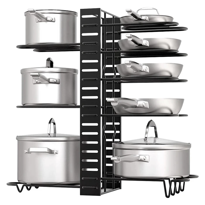 Organizador de Ollas Sartenes y Tapas con Modos de Uso y