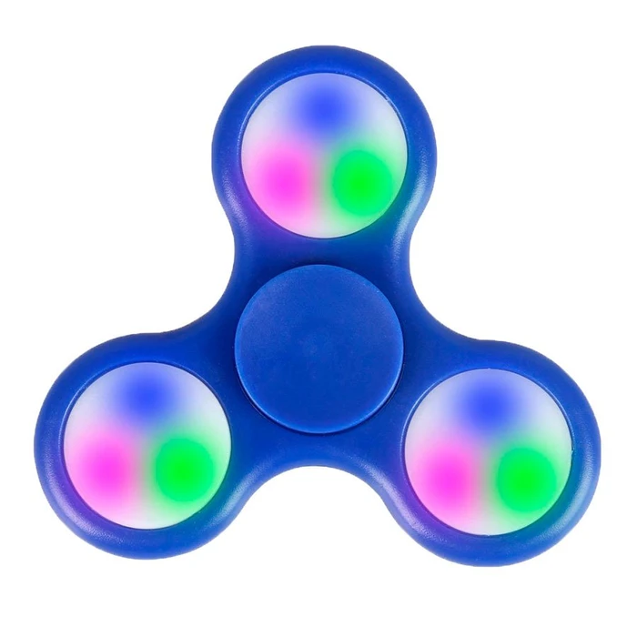 Fidget Spinner con Luces LED Color Azul , oferta LOi.