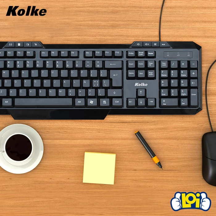 Teclado Multimedia KOLKE en Español USB 107 Teclas 8 Teclas Multimedia ...