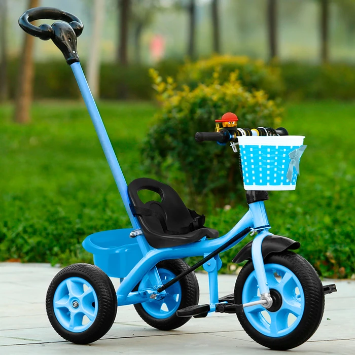 Triciclo Infantil en a Pedal y con Dirección Guía Manual