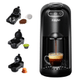 Cafetera NAPPO Multicápsulas 3 en 1, con 1400W de potencia y panel LED táctil - Negro, al mejor precio, solo en LOi