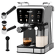 Cafetera NAPPO 9 en 1 Espresso Barista Craft 1350W Bomba Italiana 20BAR, Calentamiento Rápido Thermoblock, Depósito Leche 0.5L Depósito Agua 1,5L Panel Táctil, para Café de Filtro y Cápsulas de Nespresso, al mejor precio, solo en LOi