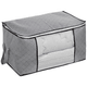 Caja Organizadora DecoTeam con Visor y Tela Transpirable 60x40x35cm - Gris, al mejor precio, solo en LOi