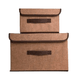 Pack de 2 Cajas Organizadoras realizada en tela transpirable- marrón, al mejor precio, solo en LOi