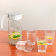 Set de Jarra con 4 vasos de vidrio resistente, funcional y duradero, al mejor precio, solo en LOi