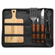 Set Asador de 6 Piezas de Acero Inoxidable con Mango de Madera y Estuche, al mejor precio, solo en LOi