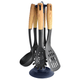Juego Menage 7 Piezas con Soporte y Mango Simil Madera, al mejor precio, solo en LOi