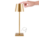 Lámpara de Mesa inalámbrica, con batería recargable y 3 tonos de luz- Dorado, al mejor precio, solo en LOi