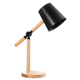 Lámpara de Escritorio de madera y metal, con inclinación ajustable - Negro, al mejor precio, solo en LOi