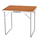 Mesa Plegable de Aluminio 80x60cm Liviana y de Práctico Armado y Transporte - Marrón Claro, al mejor precio, solo en LOi