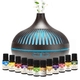 Kit Difusor de Aromas Humidificador Ultrasónico Grande con Tanque de 550ml y Luces LED + 12 Aceites Esenciales Aromáticos Solubles, al mejor precio, solo en LOi