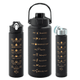 Set de 3 Botellas Deportivas Motivacionales de 2000ml, 900ml y 280ml, al mejor precio, solo en LOi