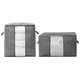 Set 2 Cajas Organizadoras DecoTeam, con visor y tela transpirable - Gris, al mejor precio, solo en LOi