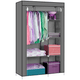 Ropero de tela DecoTeam Plegable, de Excelente Calidad, con Dos Divisiones y 6 Estantes - Gris, al mejor precio, solo en LOi