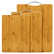 Set de 3 Tablas de Picar, de Bambú Resistente con Manija Metálica, Tamaños 40cm, 32cm y 30cm, al mejor precio, solo en LOi
