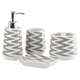 Set de Baño de 4 Piezas con Diseño Moderno - Diseño Zig Zag, al mejor precio, solo en LOi