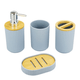 Set de Baño 4 piezas, en plástico ABS y bambú - Gris, al mejor precio, solo en LOi