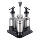 Set de Condimentero de 4 piezas, con soporte, en acero inoxidable, al mejor precio, solo en LOi