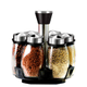 Especiero Giratorio 6 Frascos de Vidrio con Tapa Inox y Múltiples Salidas Capacidad 120ml c/u, al mejor precio, solo en LOi