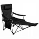 Silla Reposera Plegable de tela Oxford con respaldo ajustable y posavasos - Negro, al mejor precio, solo en LOi