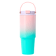 Vaso Térmico de 890ml con tapa y sorbito - Rosa con Celeste, al mejor precio, solo en LOi