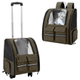 Bolso Transportador 2 en 1 con ruedas y apertura frontal transparente - Marrón, al mejor precio, solo en LOi